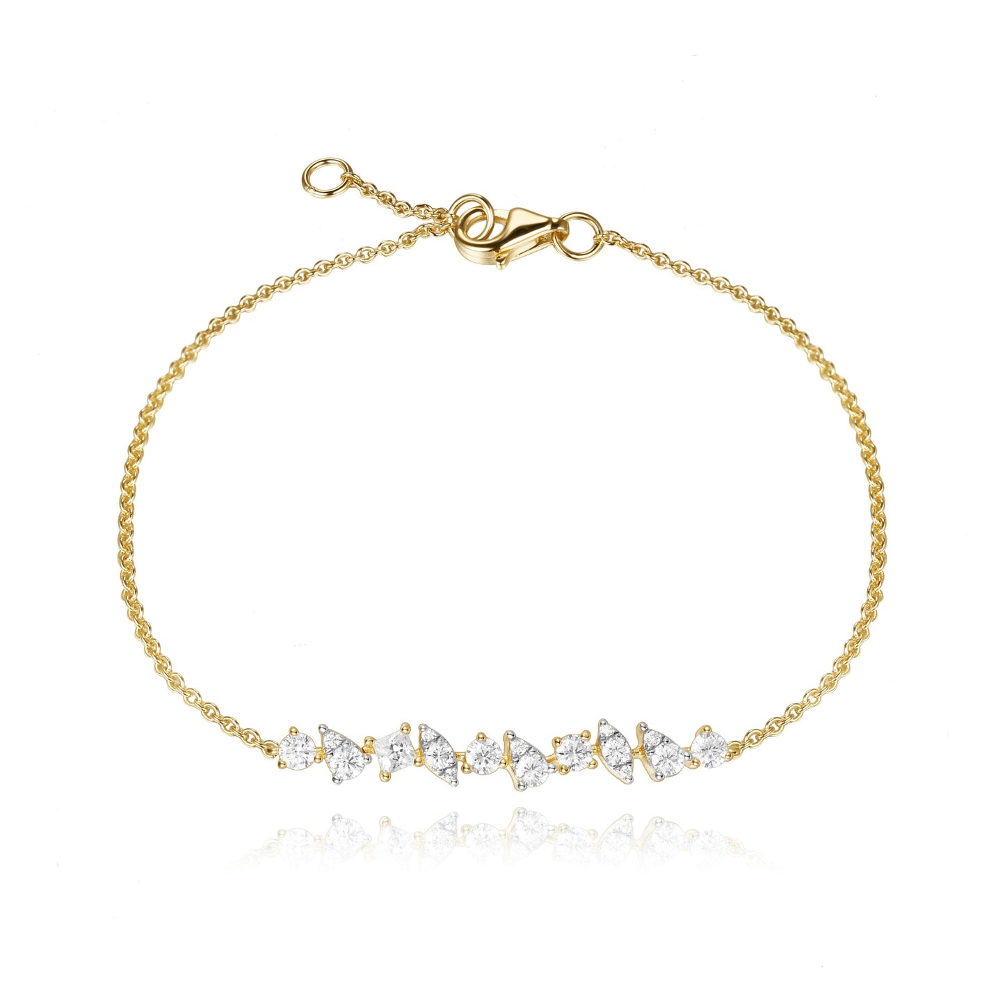 Miss Mimi 14k Multi Cut Diamond Bracelet (0.80 CTW)