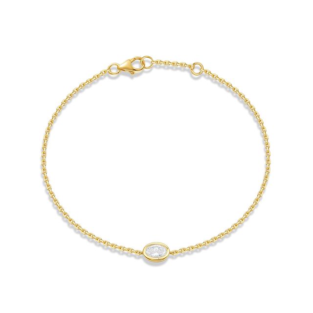 Miss Mimi 14k Diamond Oval Bracelet (0.40 CTW)