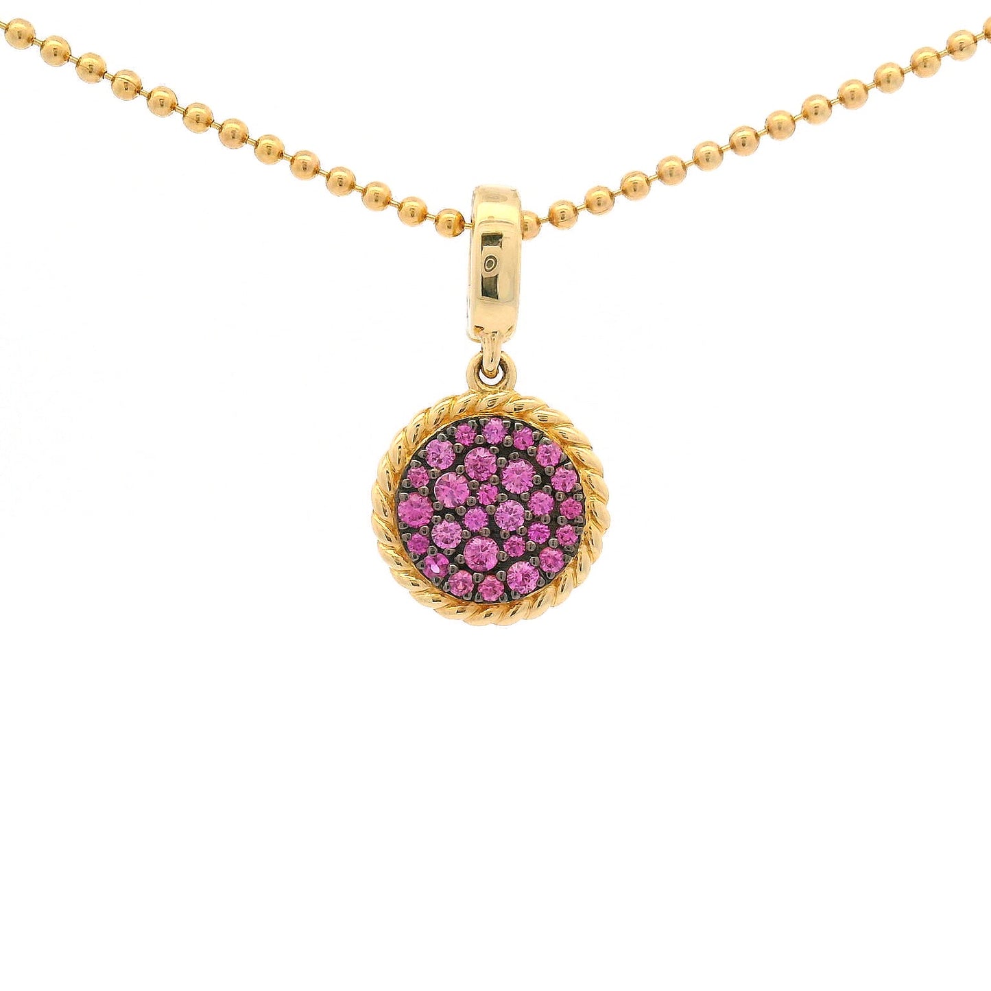 14K Gold & Pink Sapphire Pendant