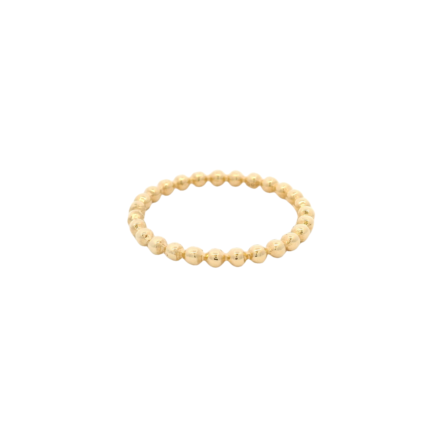 Elegant 14k Gold Beaded Ring