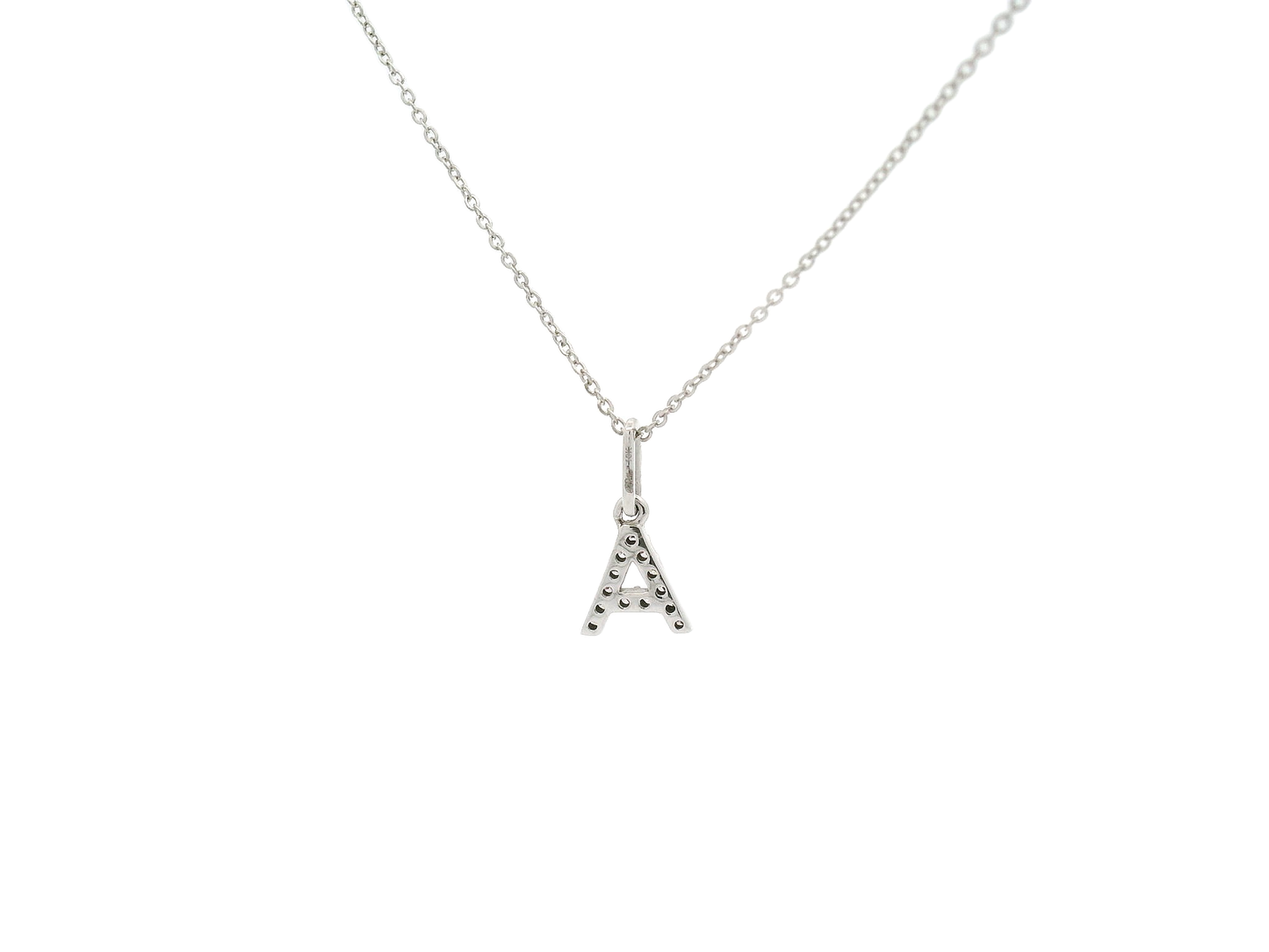 Initial A 10k and Diamond Pendant