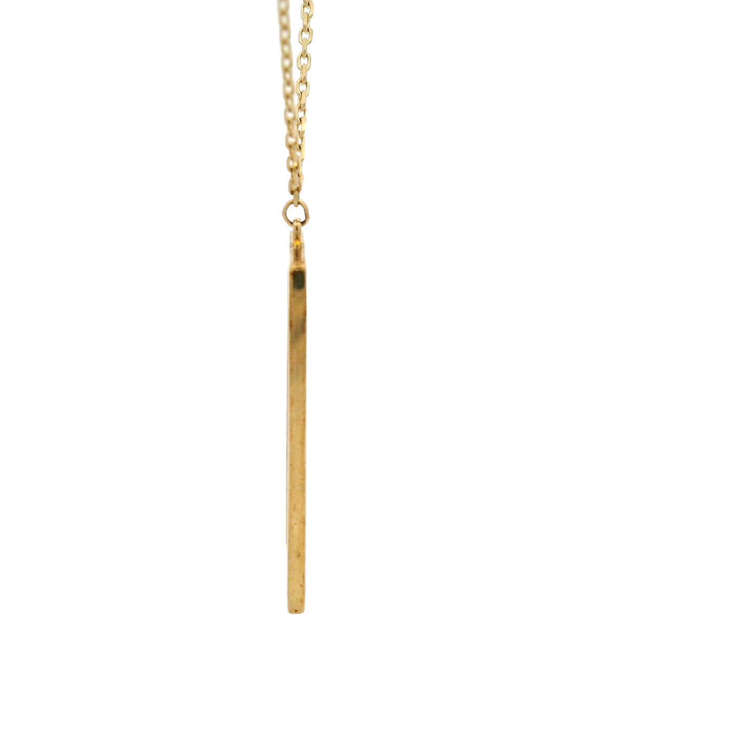 Elegant 10k Gold Pendant with Mother of Pearl