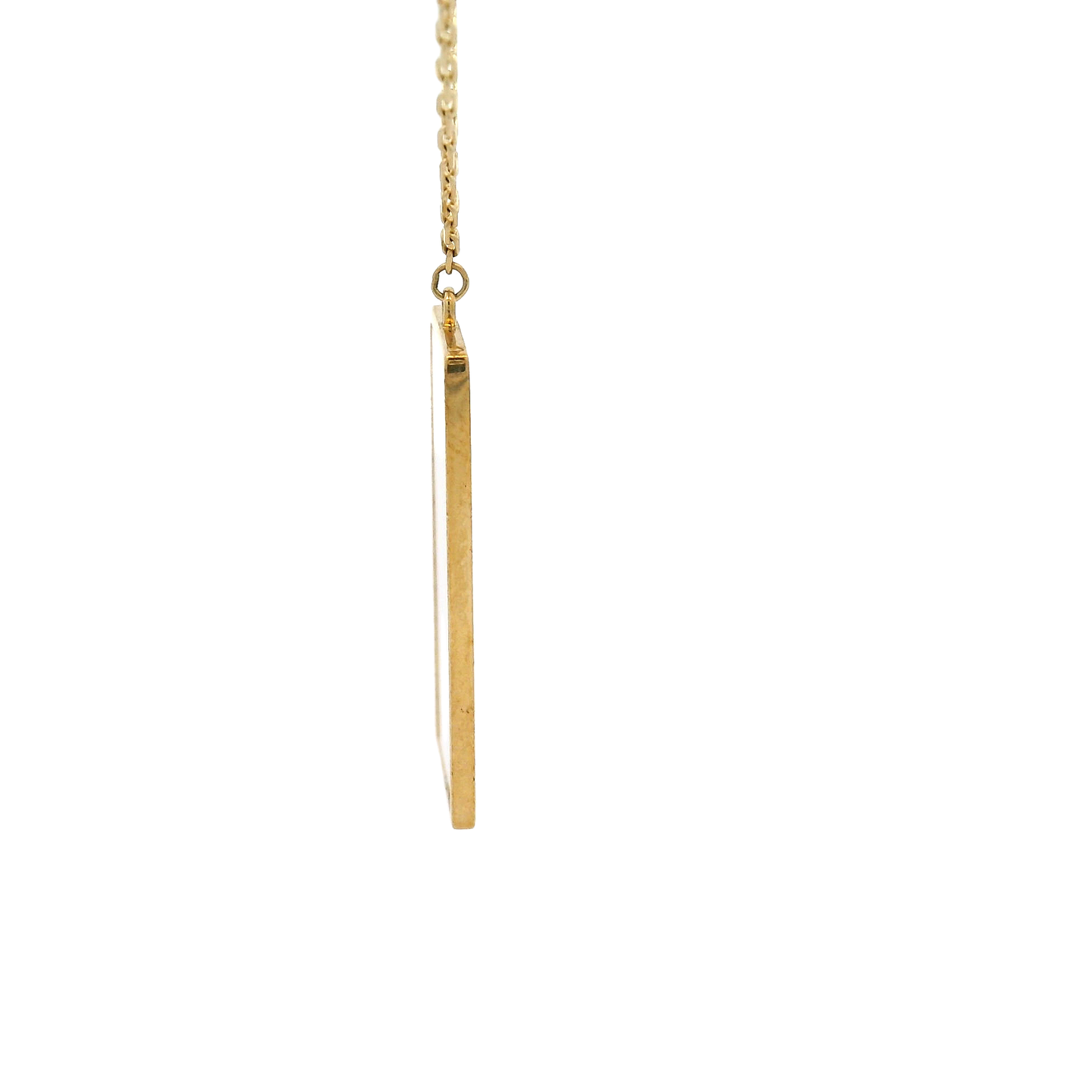 Elegant 10k Gold Pendant with Mother of Pearl