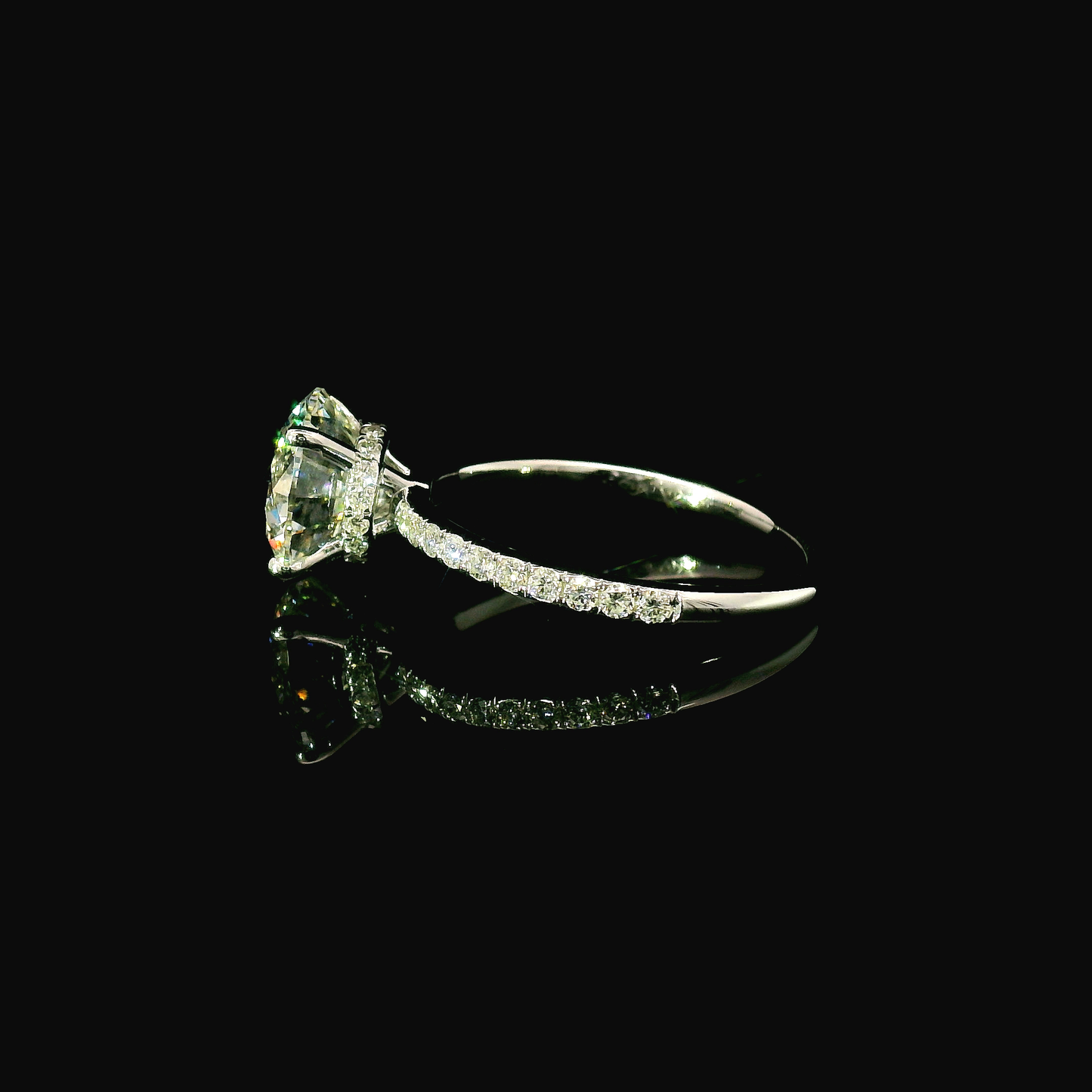 Round Brilliant 2.54CT D VS-1 Lab Diamond Ring 14k White Gold
