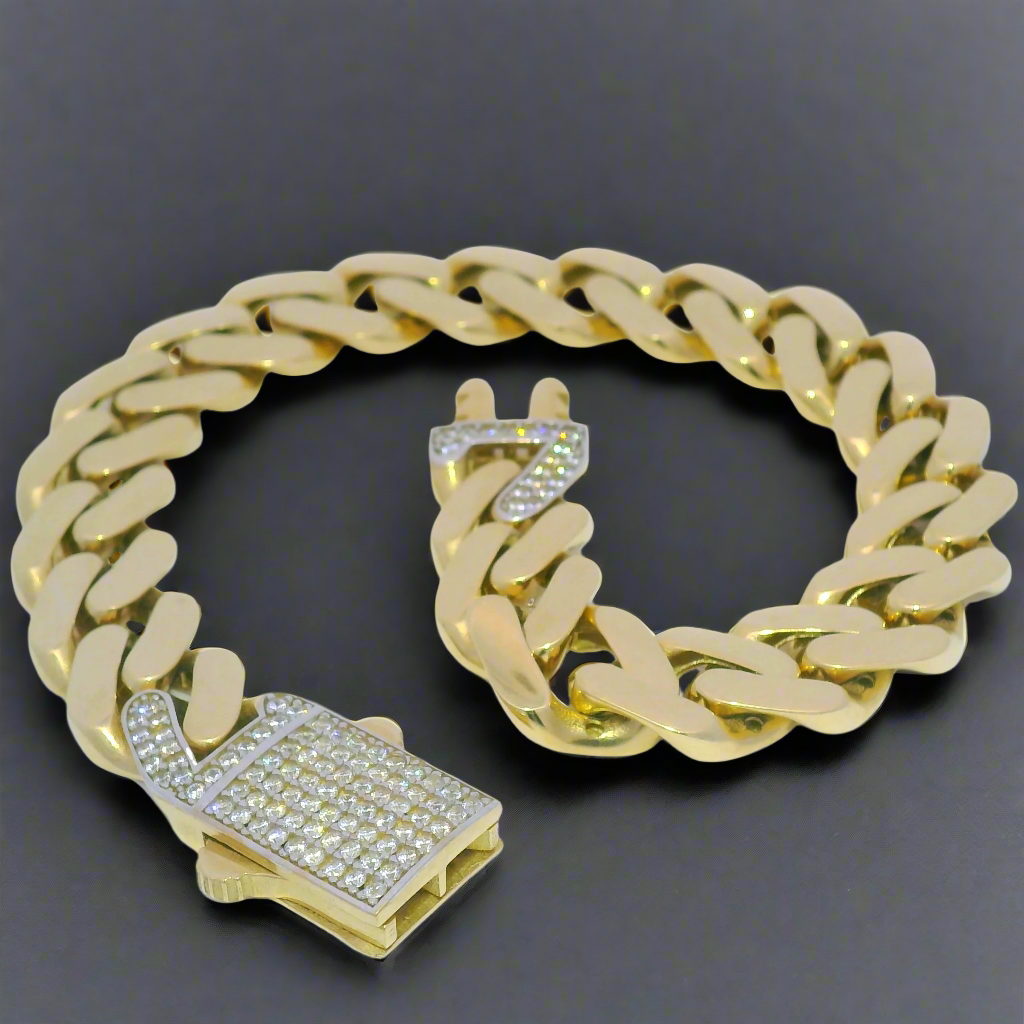 10k Monaco Cuban Bracelet