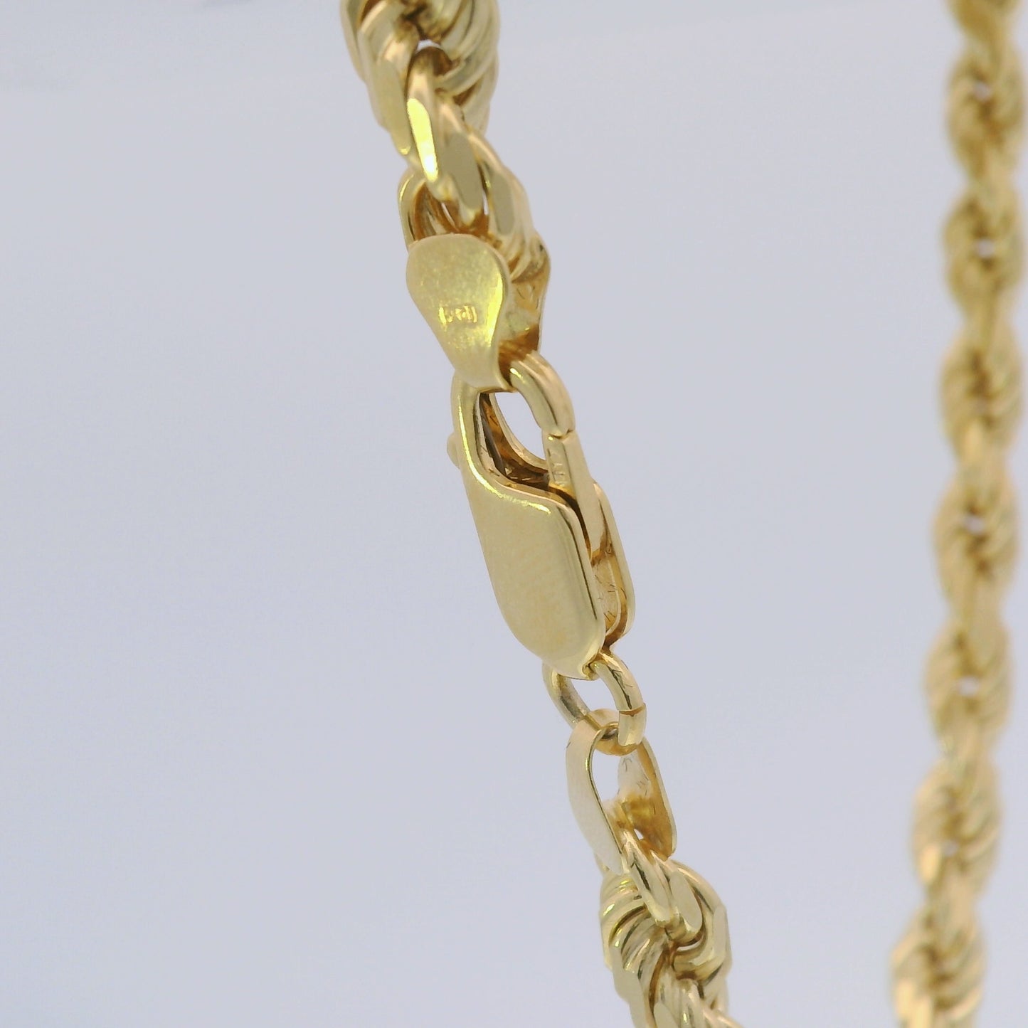 10k Rose Gold 5mm Solid Rope Chain