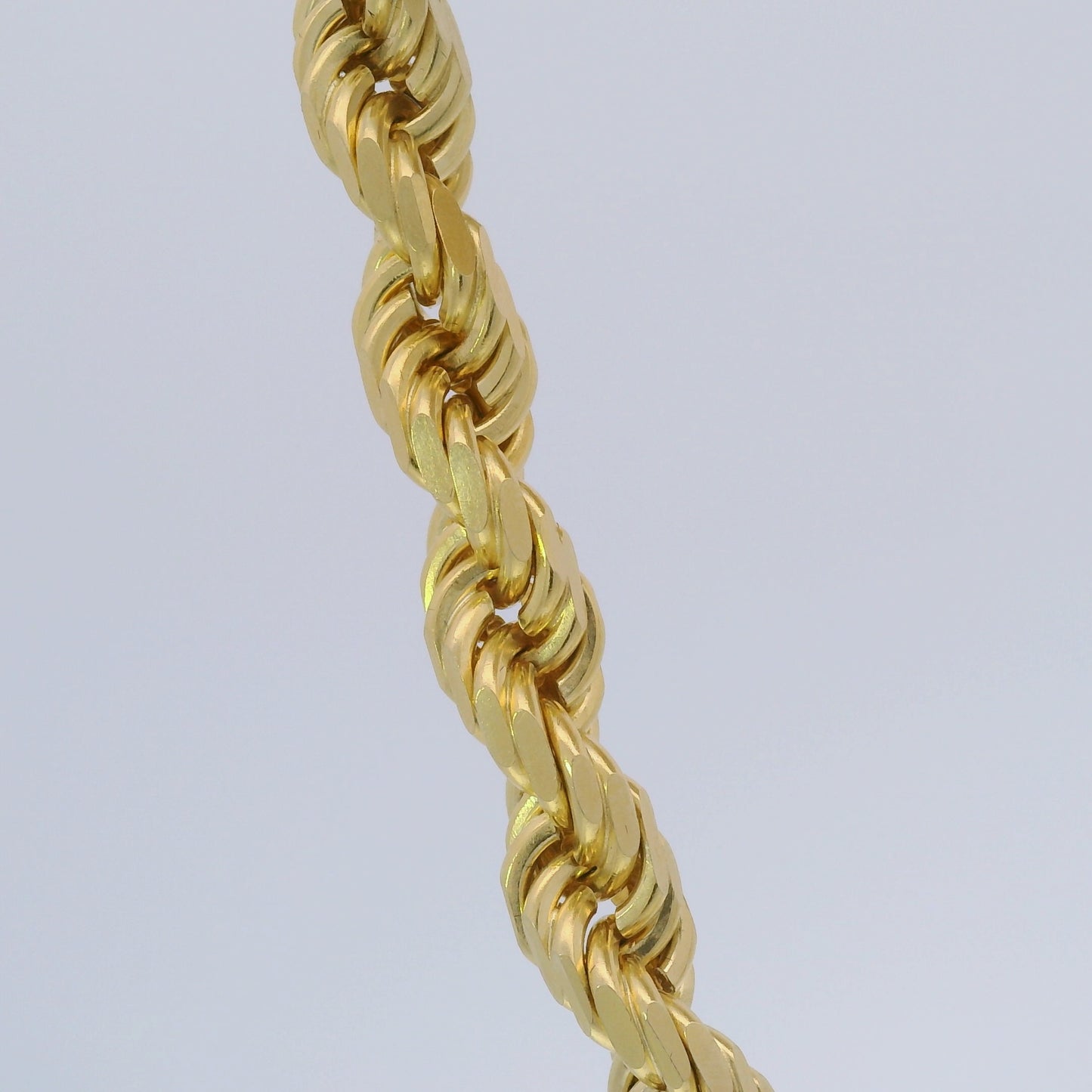 10k Rose Gold 7mm Solid Rope Chain