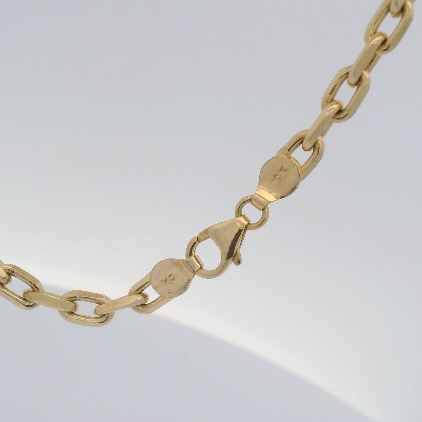10k Yellow Gold 4.5mm Solid Anchor Chain ($92/gram)