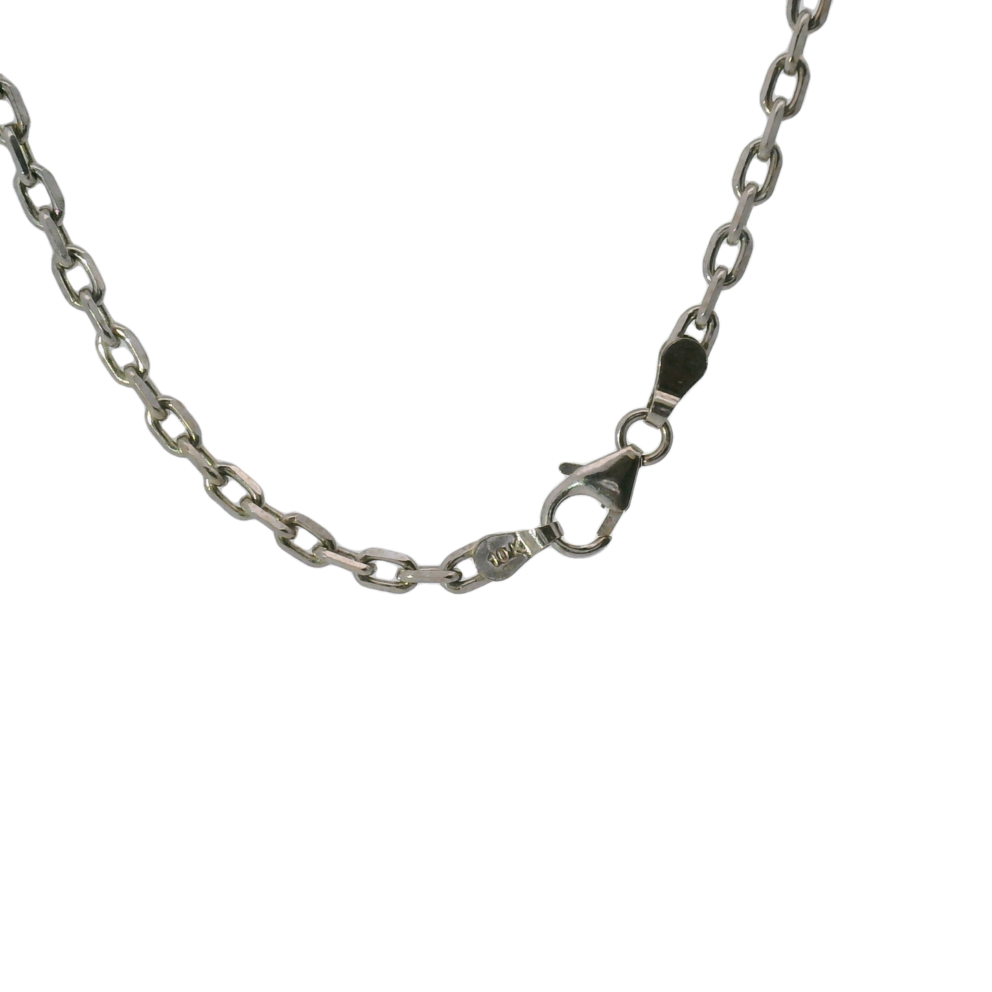 10k White Gold 2.5mm Solid Anchor Chain