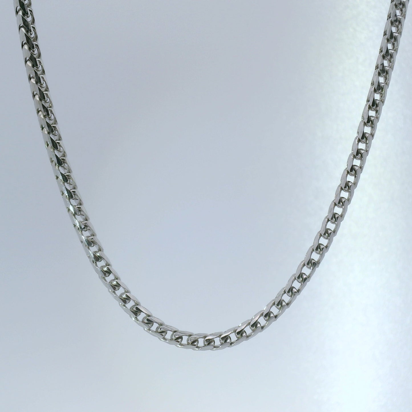 10k White Gold 3mm Solid Franco Chain