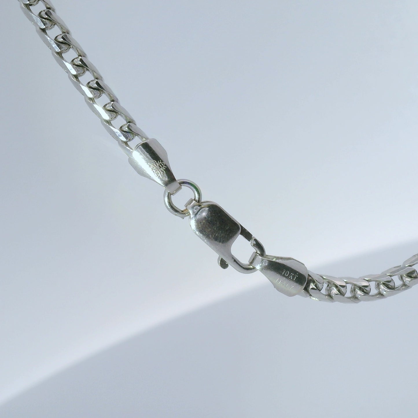 10k White Gold 3mm Solid Franco Chain