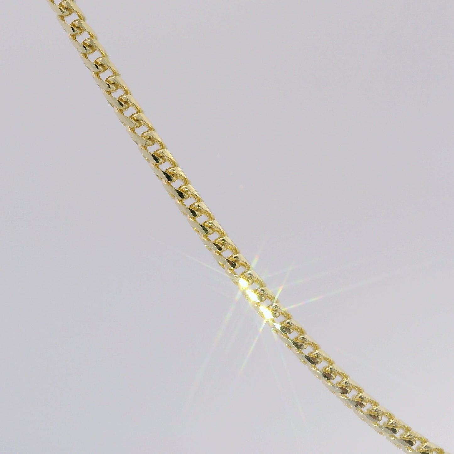 10k Yellow Gold 2mm Solid Franco Chain