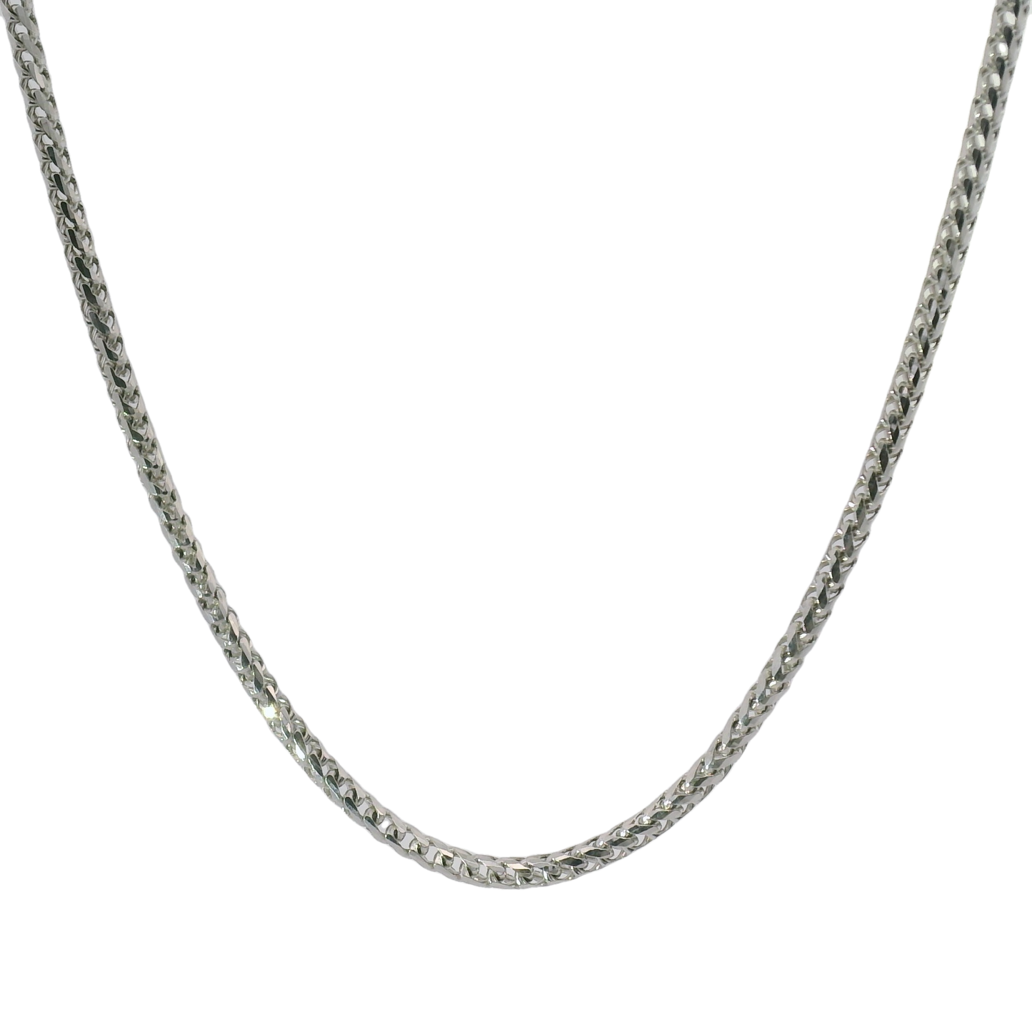 10k White Gold 2mm Solid Franco Chain