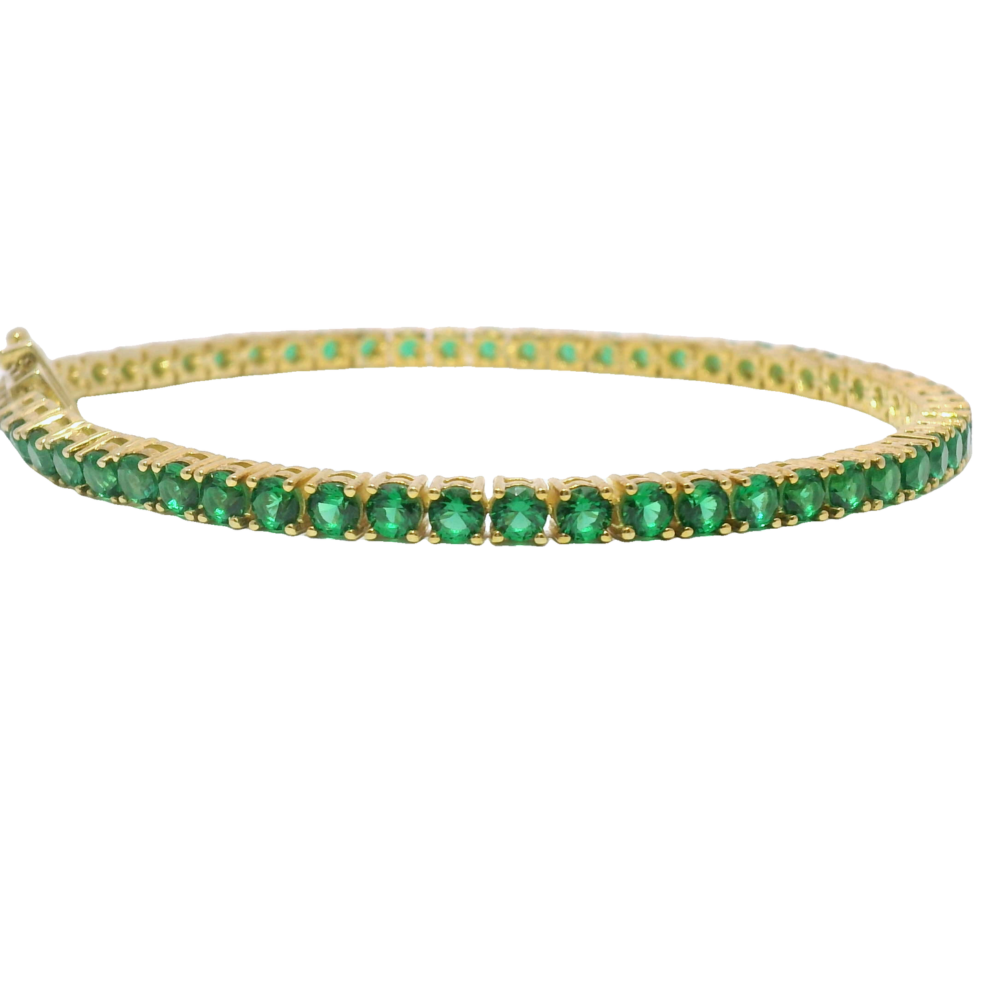 925 Peridot (Lab) Gold Plated Tennis Bracelet-AUGUST