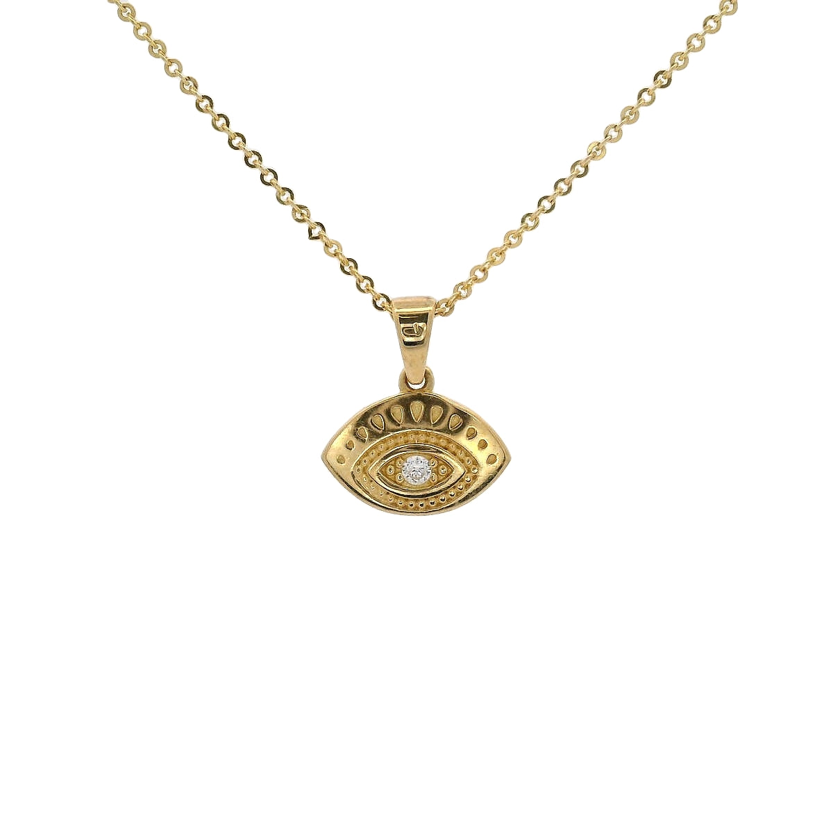Yellow Lucky Gold Eye Pendant