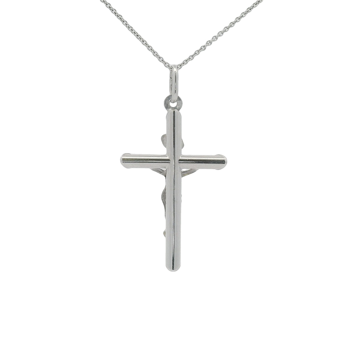 White Gold Crucifix Pendant