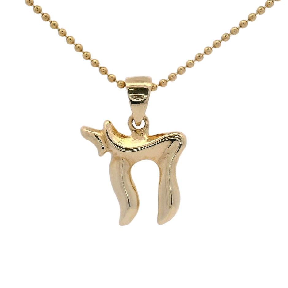 Gold 10k Chai Pendant