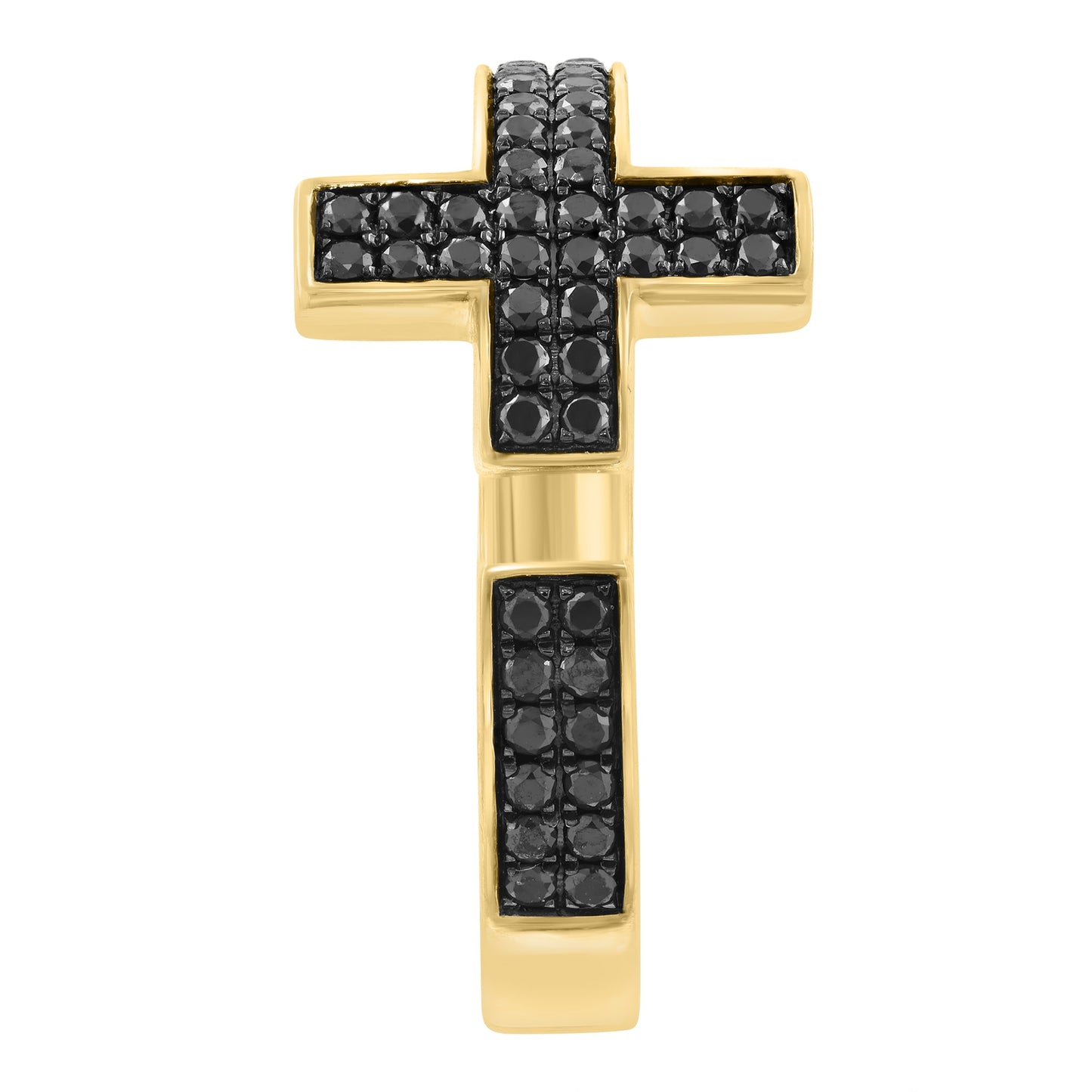 EFFY 14K YELLOW GOLD BLACK DIAMOND RING (0.55 CTW)