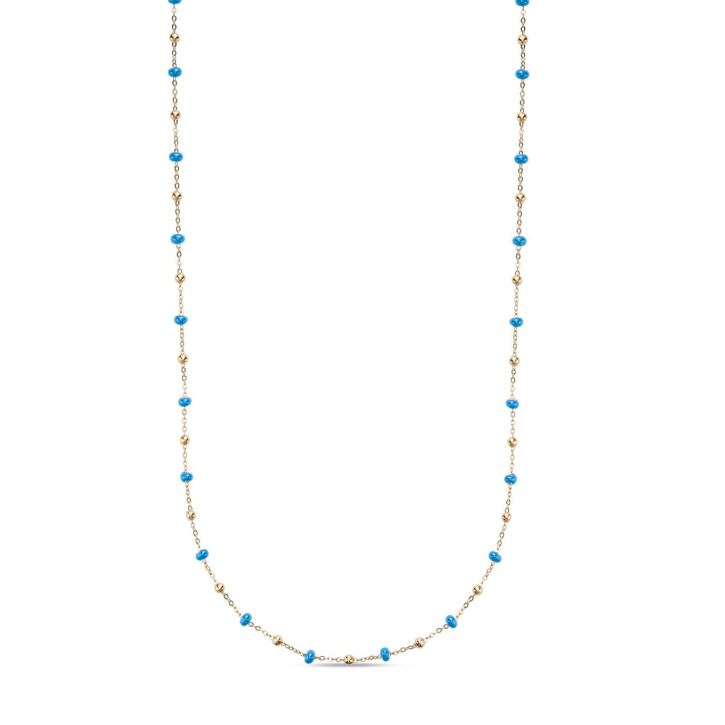 14k Yellow Gold Enamel Necklace