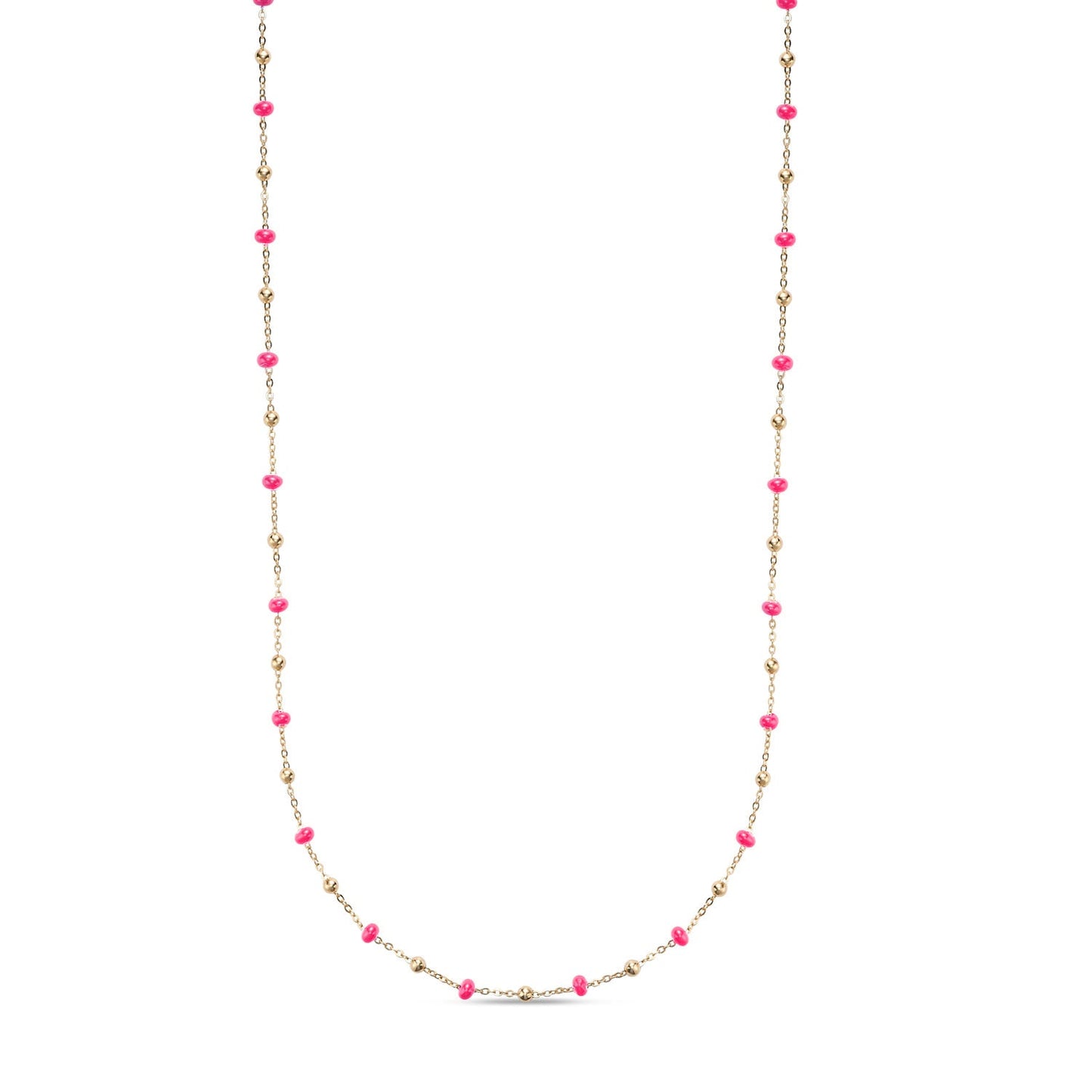 14k Yellow Gold Enamel Necklace