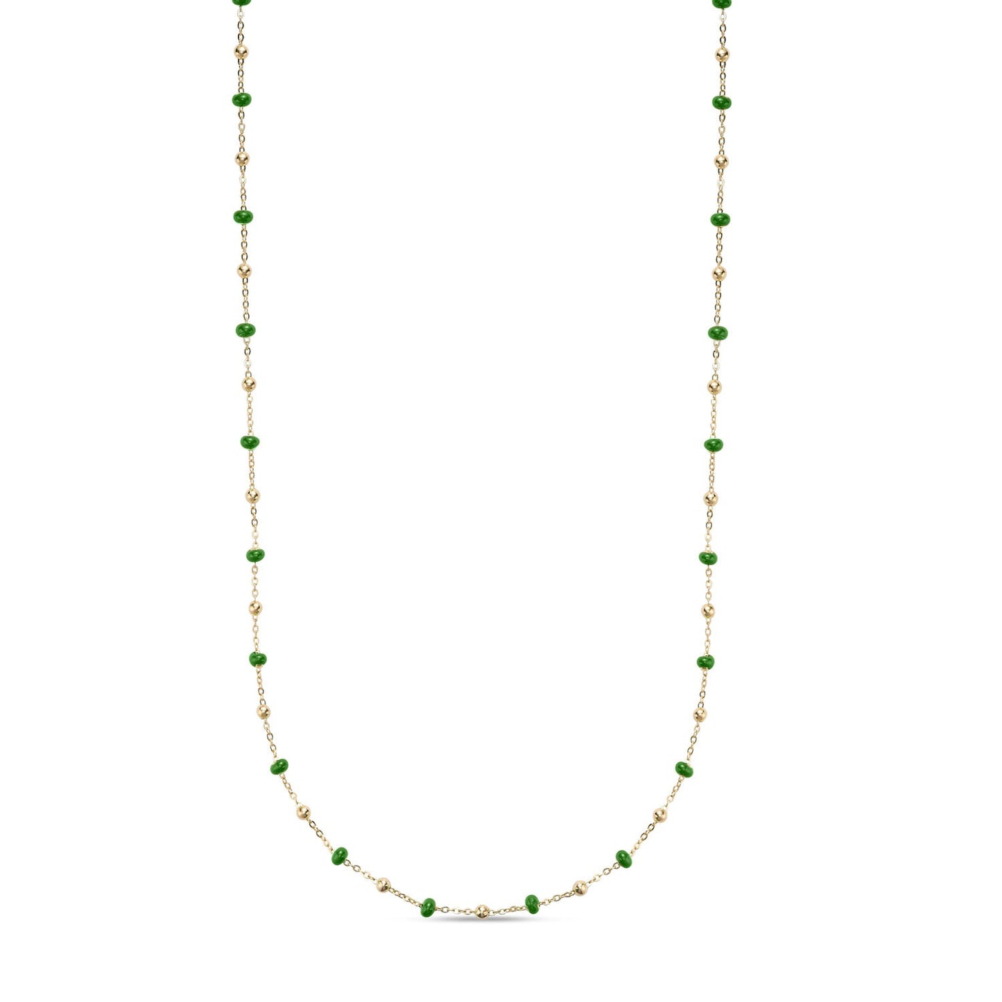 14k Yellow Gold Enamel Necklace