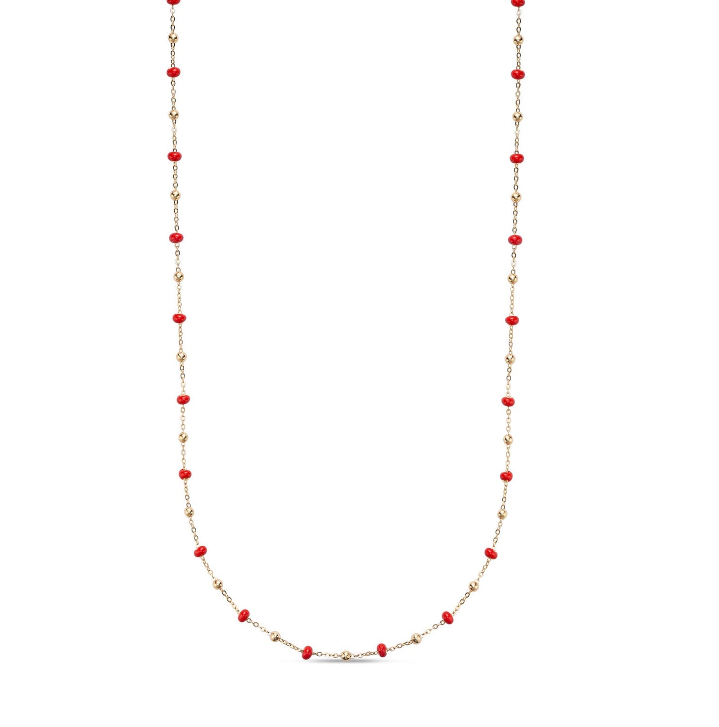 14k Yellow Gold Enamel Necklace