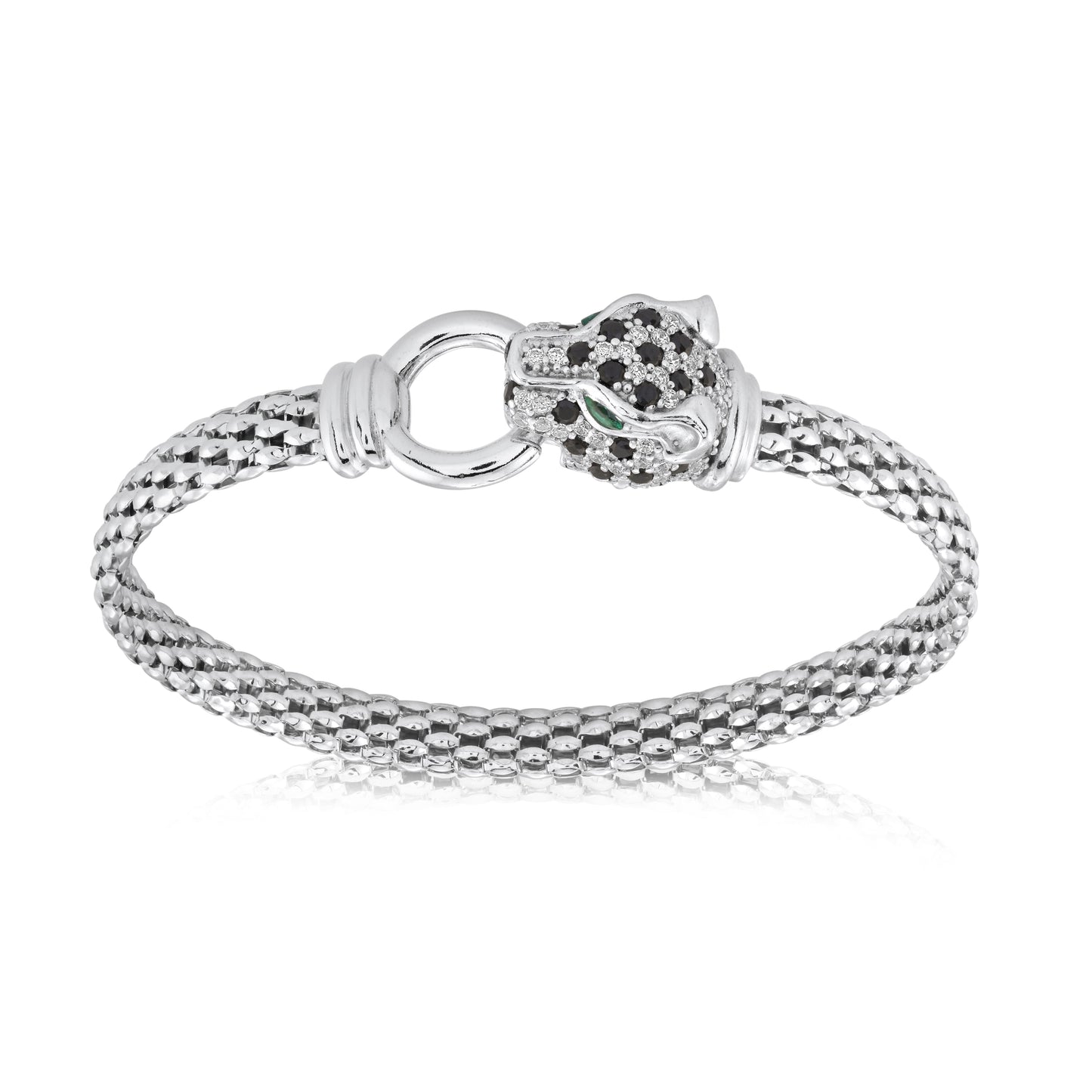 Sterling Silver Mesh panthere bracelet