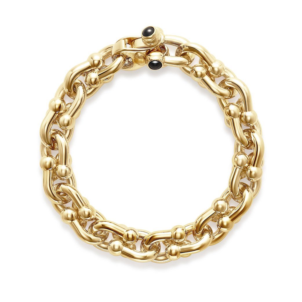 Sterling Silver Large marine link chain bracelet