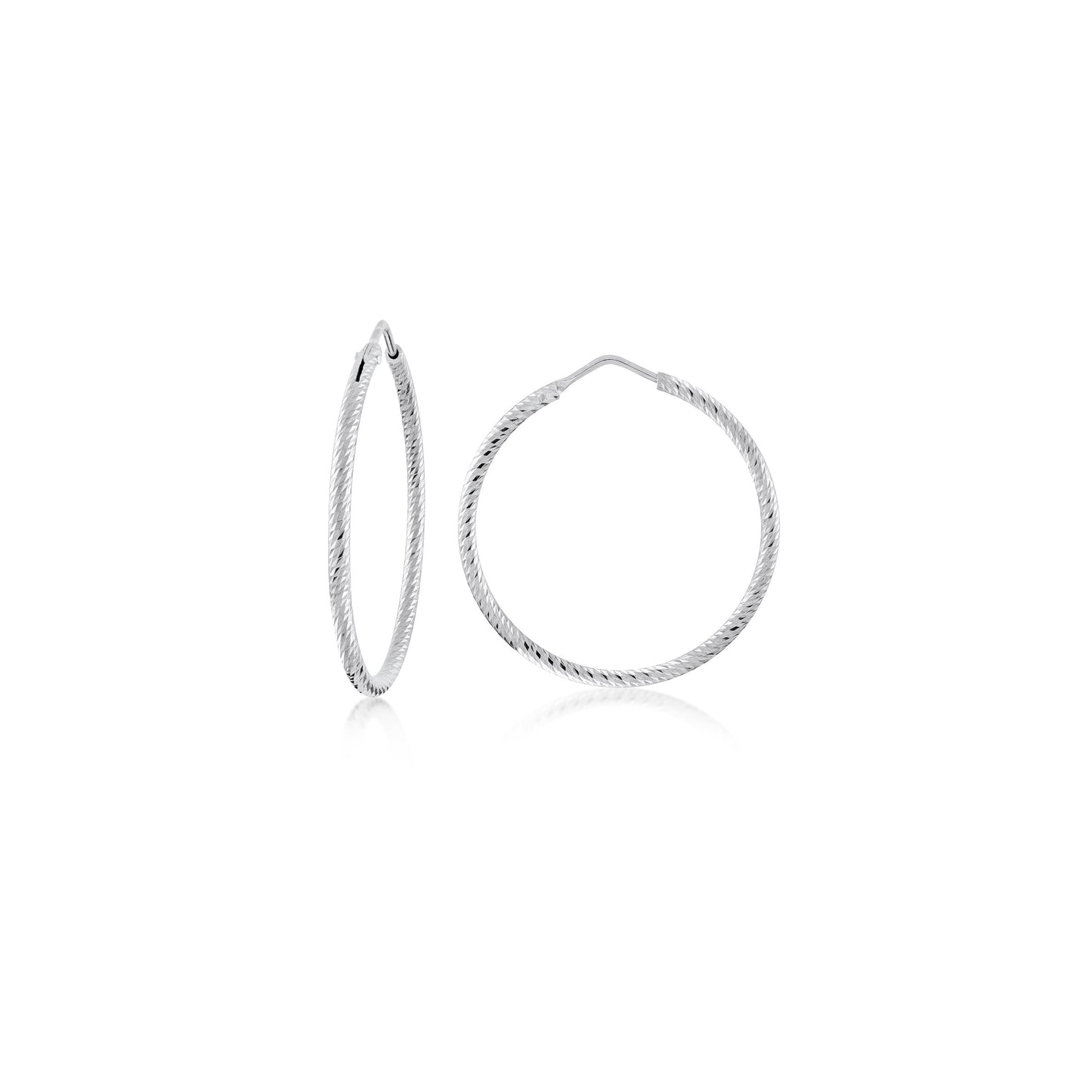 Small diamond cut hoop