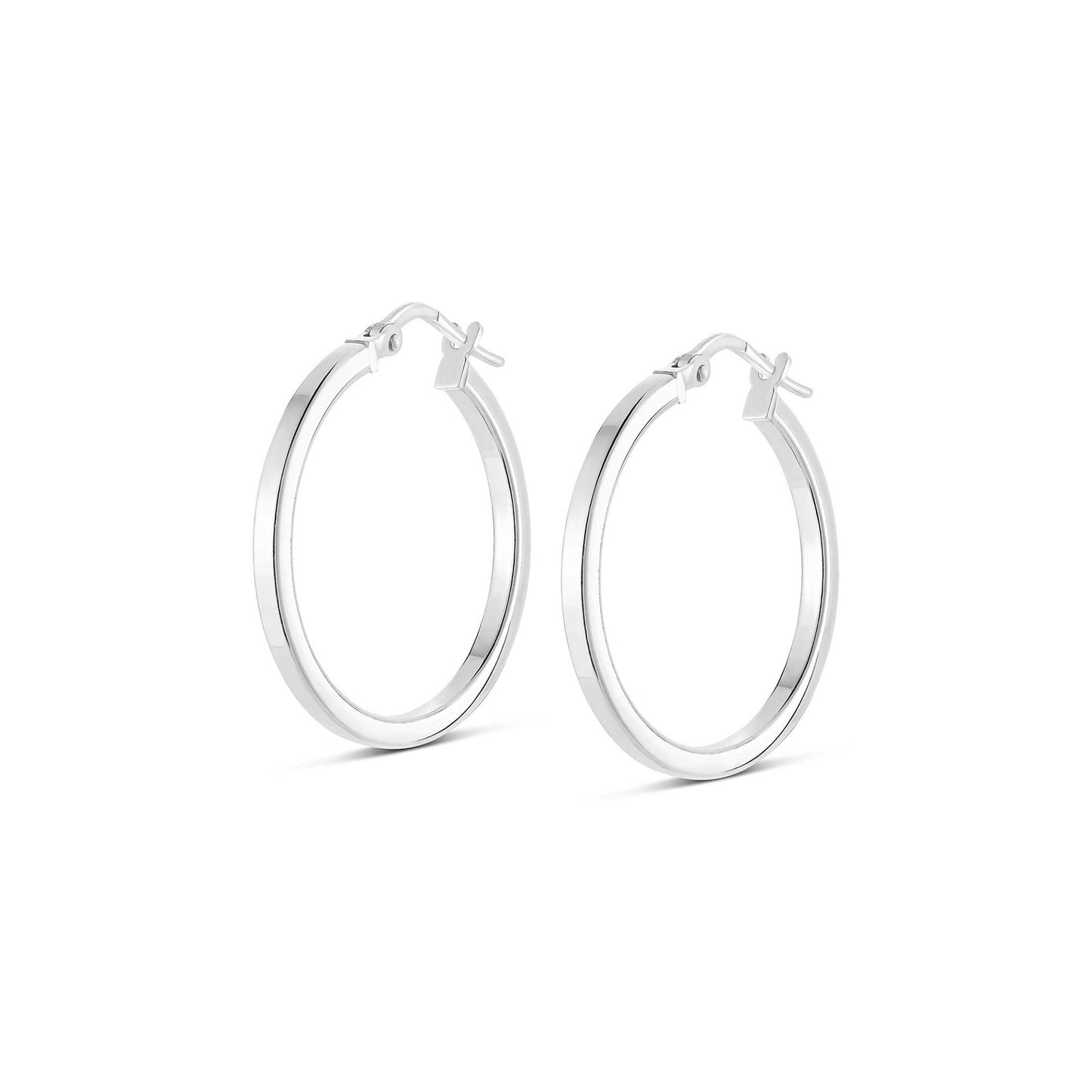 Small Square edge hoop earrings