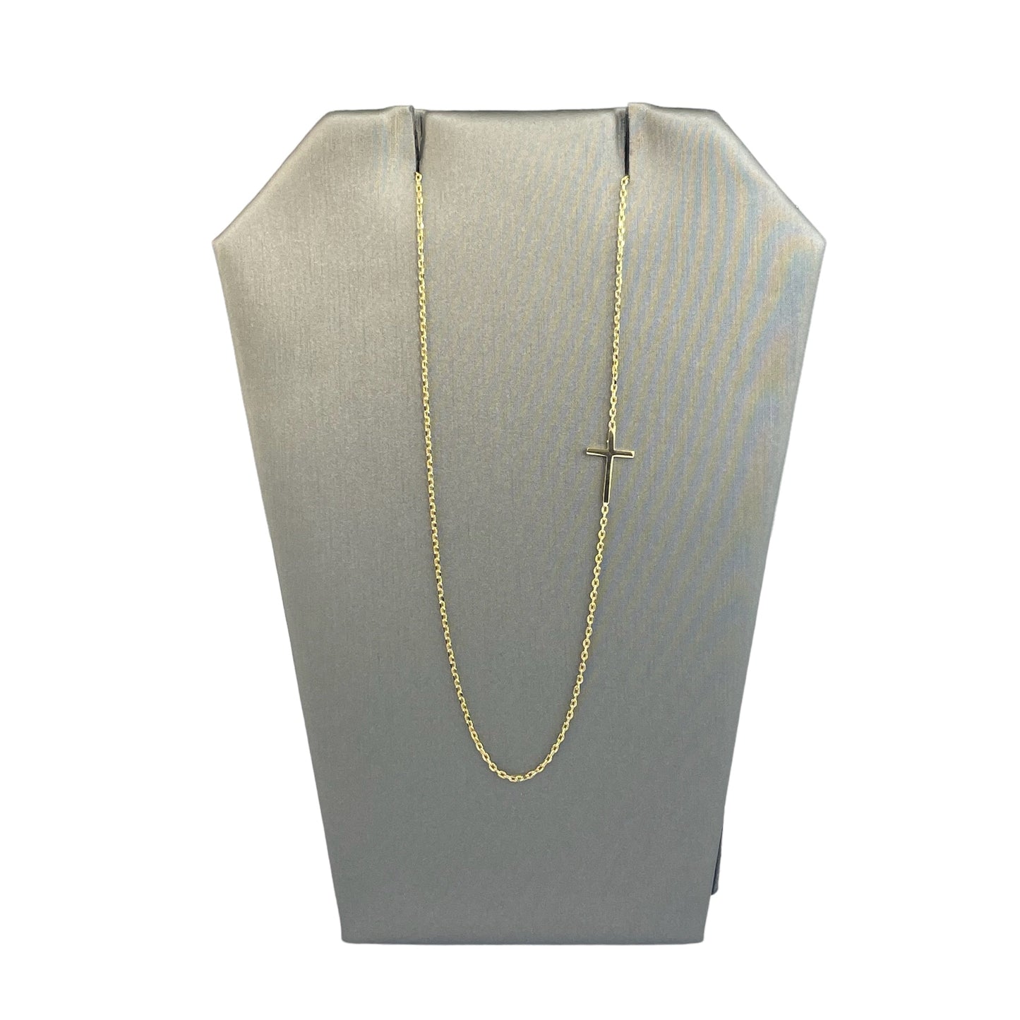10k y/g Cross Necklace