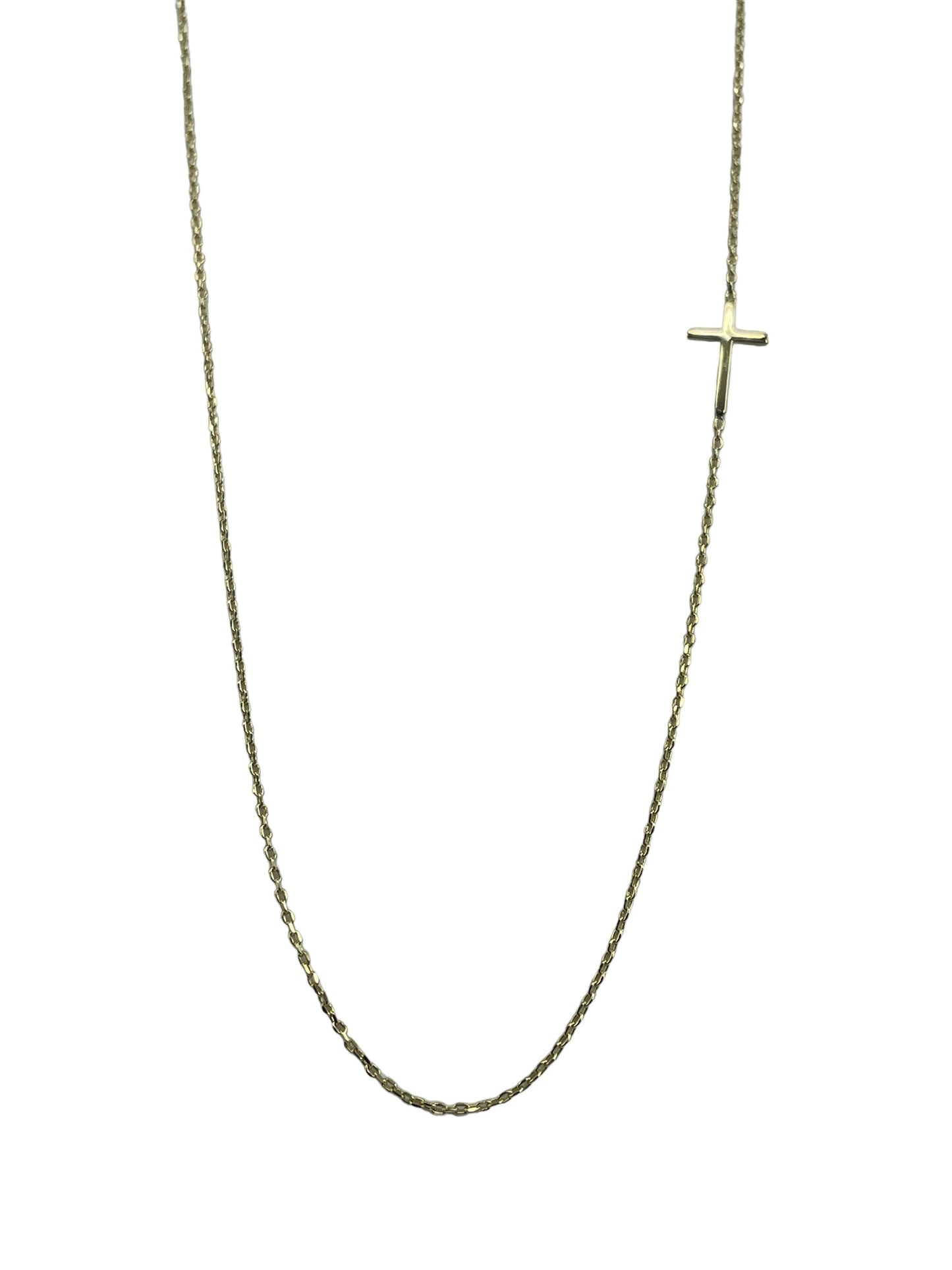 10k y/g Cross Necklace