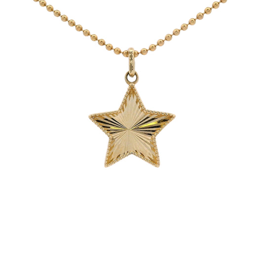 Elegant 10k Gold Star-Shaped Pendant