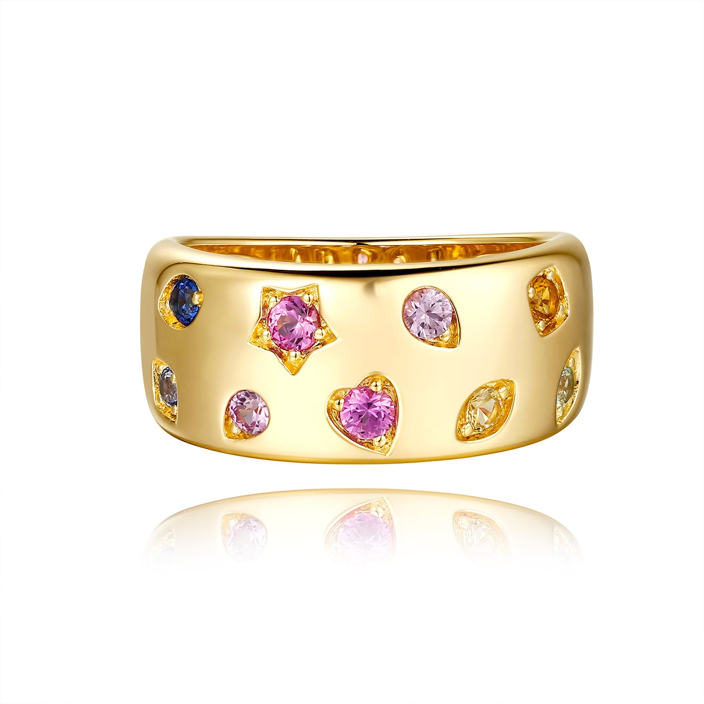 Miss Mimi 14k Rainbow Diamond Ring (0.40 CTW)