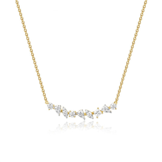 Miss Mimi 14k Multi Cut Diamond Necklace (0.80 CTW)