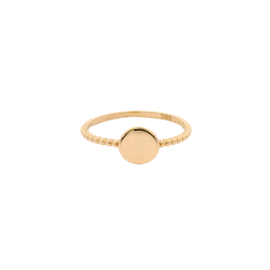 14K Gold Ring with Minimalist Design