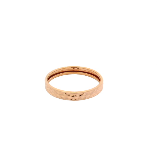 10k Rose Gold Hammered Ring