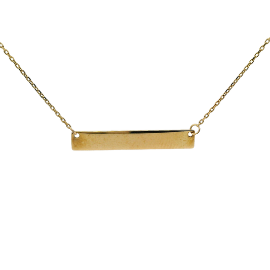 Elegant Gold Bar Necklace