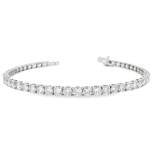 14k White Gold Diamond Tennis Bracelet (8.45CT)