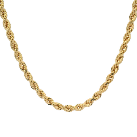 10k Yellow Gold 3mm Solid Rope Chain ($99/gram)