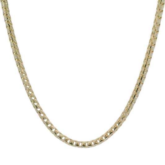 10k Yellow Gold 3mm Solid Franco Chain