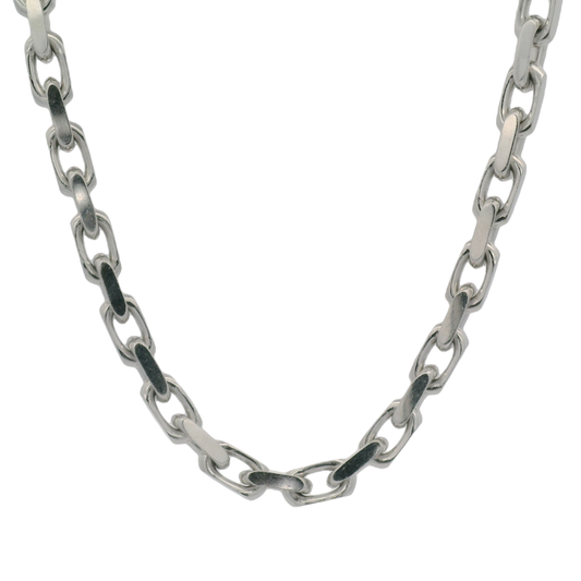 10k White Gold 5mm Solid Anchor Chain