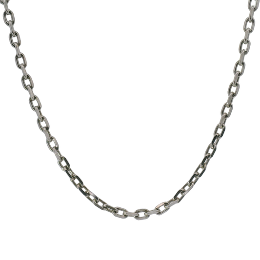 10k White Gold 2.5mm Solid Anchor Chain
