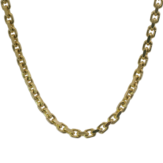 10k Yellow Gold 4mm Solid Anchor Chain