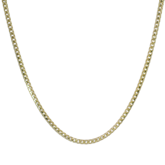 10k Yellow Gold 2mm Solid Franco Chain