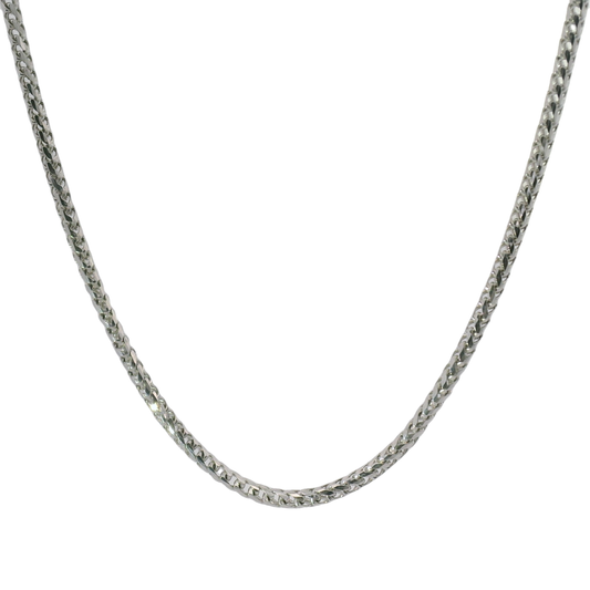 10k White Gold 2mm Solid Franco Chain