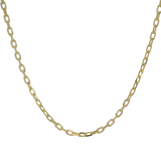 10k Yellow Gold 2mm Solid Anchor Chain
