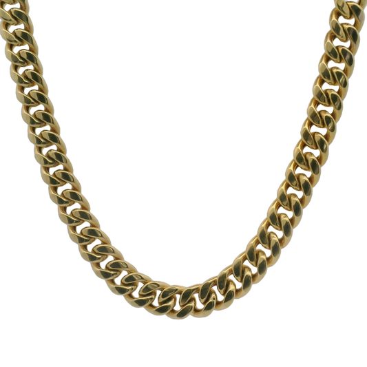 10k Yellow Gold 6.4mm Hollow Cuban Chain