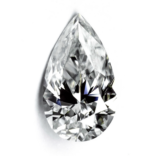 2.88 Ct VVSII F Colour Excellent Pear Brilliant Cut Lab Diamond