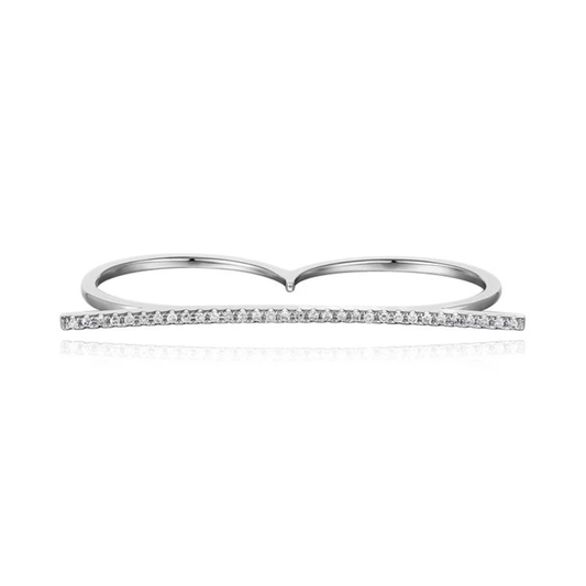Miss Mimi 14k Double Diamond Ring